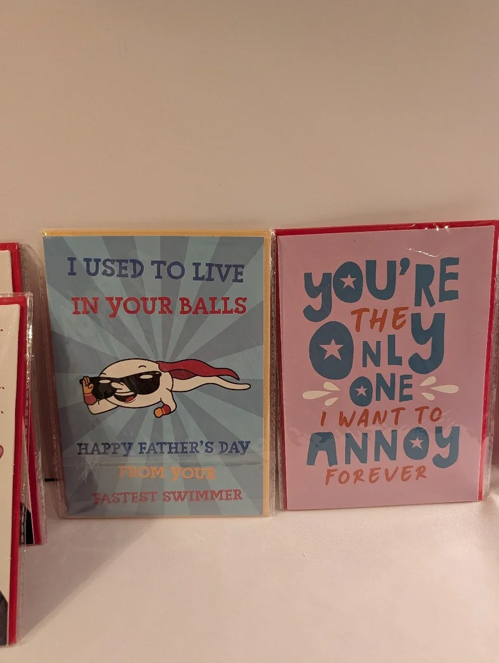 Greeting Cards 6 Pack Humorous 4 Blank Mother's Father's Day Sweetie Political
